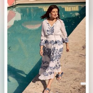 Chico’s Floral Blouson Maxi Dress